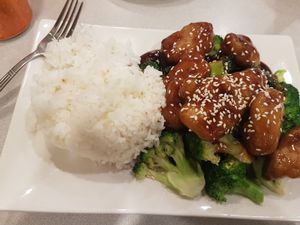 Seasme Chicken at The Original Buddha Bodai - Kosher Vegetarian Restaurant in New York City