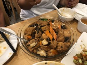 Fried tofu at The Original Buddha Bodai - Kosher Vegetarian Restaurant in New York City