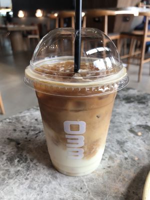 Oat milk latte  at ORIGIN 33 - The Galleria Mall in Abu Dhabi