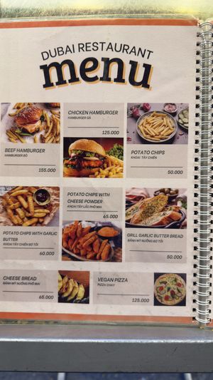 Vegan pizza  at Dubai Restaurant in Ha Long