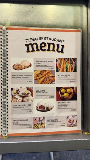 Vegan bao (not available)  at Dubai Restaurant in Ha Long