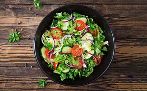 Green Salad at Manna Kitchen in Battambang