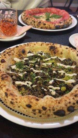 Mushroom pistachio pizza   at RAZZO Vegan Pizza Bar - Südstadt in Cologne