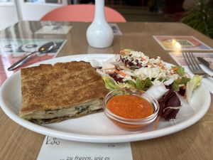 Spinach borek with salad   at etisch. in Munich