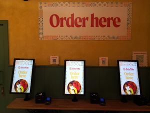 Ordering system at Eat a Pitta in Bath