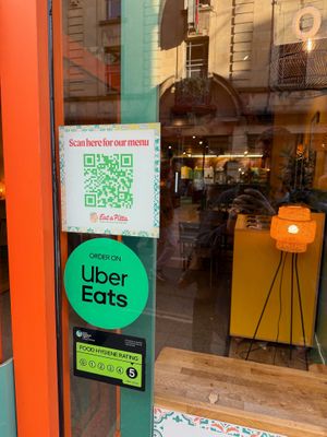 Menu available on QR code at Eat a Pitta in Bath
