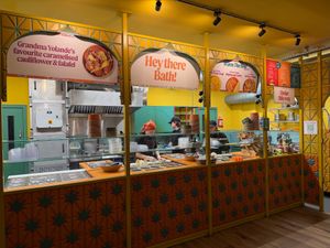 The kitchen at Eat a Pitta in Bath