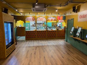 View inside, you order at the kiosks on the right. at Eat a Pitta in Bath