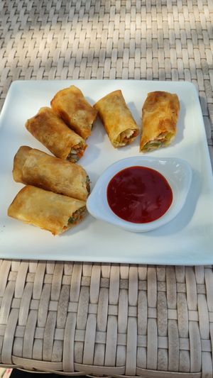 Spring rolls (vegan) at My Tablea Cafe in Cebu