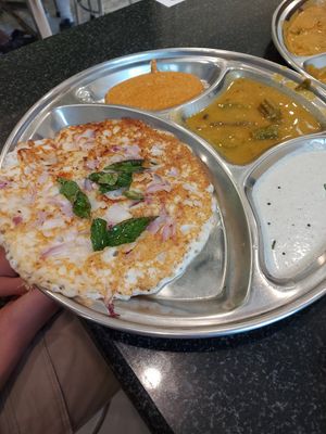 Uttapam at Arputha Vilas Veg Restaurant in Central Singapore