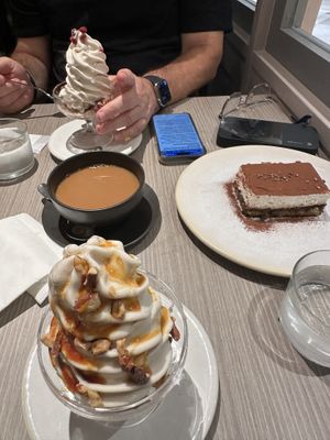 Soft serve and tiramisu   at plant more in Tokyo