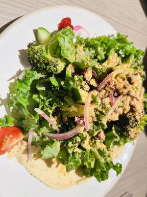Vegan kale and broccoli saladd  at plant more in Tokyo