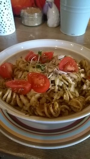 Pesto pasta at Mad Cucumber in Bournemouth