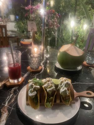 Crispy tacos 🌮   at The Raw Temple in Ubud