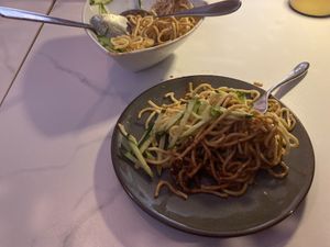 Cold noodles at The Corner in New York City
