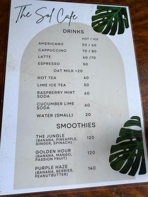 Deinks at The Sol Cafe - Maybe closed in Koh Lanta