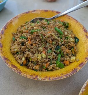 Quinoa stir fry at Hing Kee - Streetery Food Hall JLT in Dubai