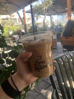 Iced oat lattee  at Mulliri Vjeter in Tirana