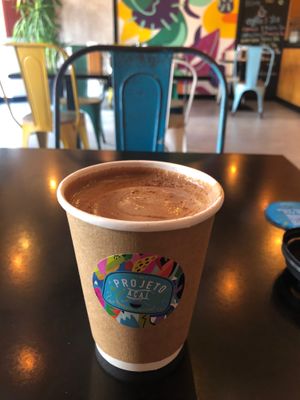 Almond milk cappuccino  at Projeto Acai - SZR  in Dubai