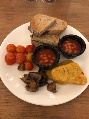 Vegan English breakfast  at Circle Cafe - DIFC  in Dubai
