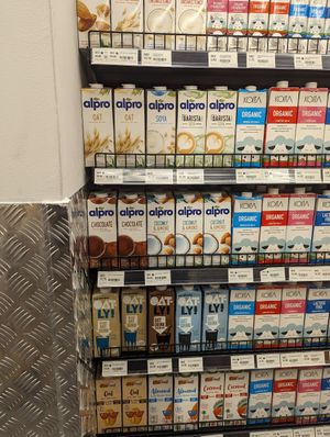 Vegan milks at Franprix - International Tower in Abu Dhabi