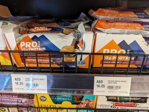 Vegan protein bars at Franprix - International Tower in Abu Dhabi