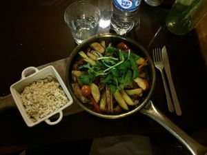 Vegan Lomo saltado @ Green Point at Green Point in Cusco