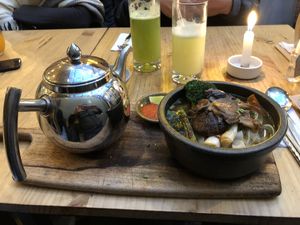 The Best Vegan ramen soup in Peru! at Green Point in Cusco