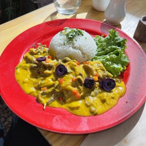 Aji stew  at Green Point in Cusco