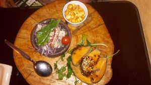mushroom ceviche at Green Point in Cusco