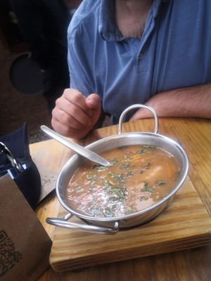 Soup of the day at Green Point in Cusco
