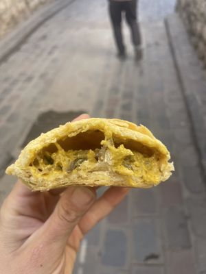Mushroom empanada   at Green Point in Cusco