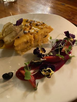 Passion Fruit pie   at Green Point in Cusco