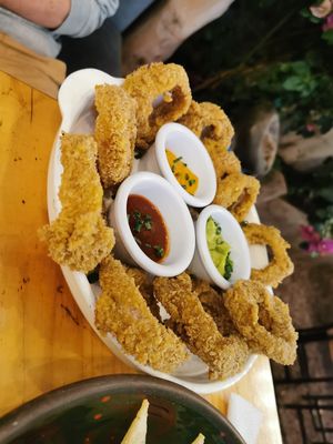 Onion rings at Green Point in Cusco