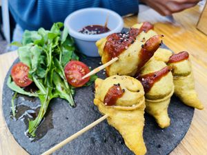 Samosas  at Green Point in Cusco