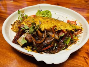 Hash brown  at Green Point in Cusco