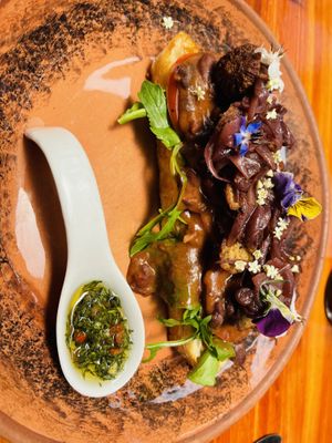 English breakfast style sandwich  at Green Point in Cusco