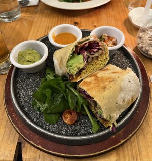 Vegan burritos  at Green Point in Cusco