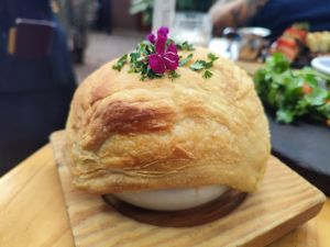 Onion soup at Green Point in Cusco