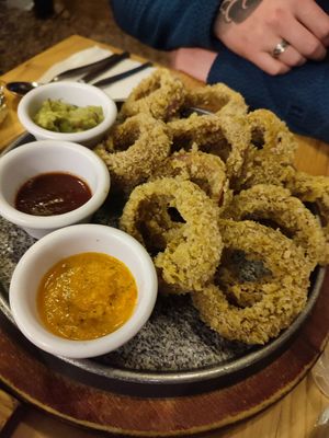 Best onion rings ever at Green Point in Cusco