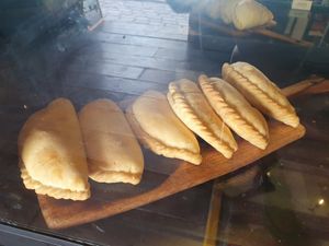 Amazing mushroom empanadas at Green Point in Cusco