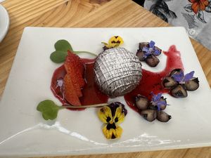 Chocolate truffle  at Green Point in Cusco