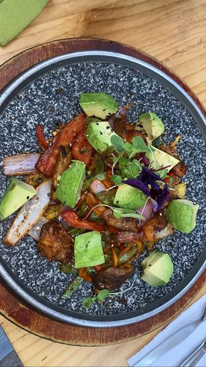 Hash brown (loved it)  at Green Point in Cusco