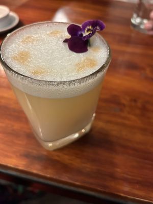 Pisco sour   at Green Point in Cusco