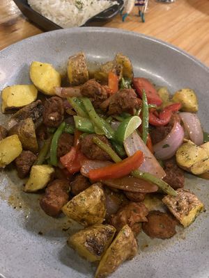 Vegan Saltado  at Green Point in Cusco