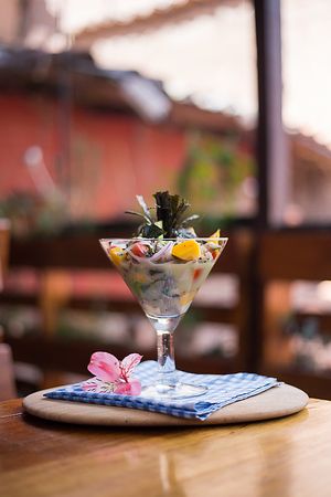 Mushroom Ceviche at Green Point in Cusco