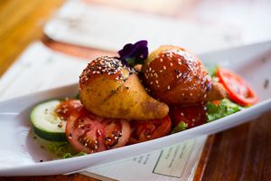 Samosas at Green Point in Cusco