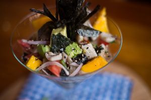 Mushroom Ceviche at Green Point in Cusco
