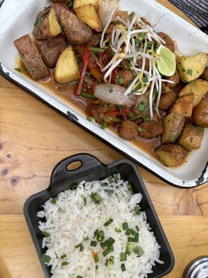 Lomo saltado   at Green Point in Cusco