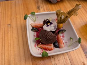 Chocolate truffle at Green Point in Cusco